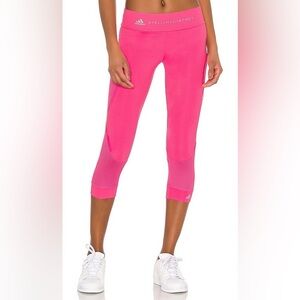 Adidas x Stella McCartney Pink Performance Essentials 3/4 Leggings Size Large